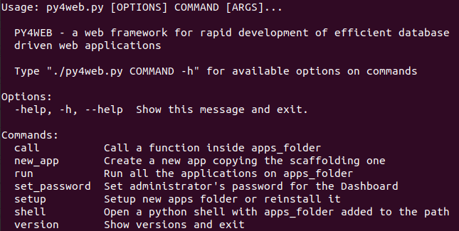 Installation and Startup — py4web 20250902 documentation